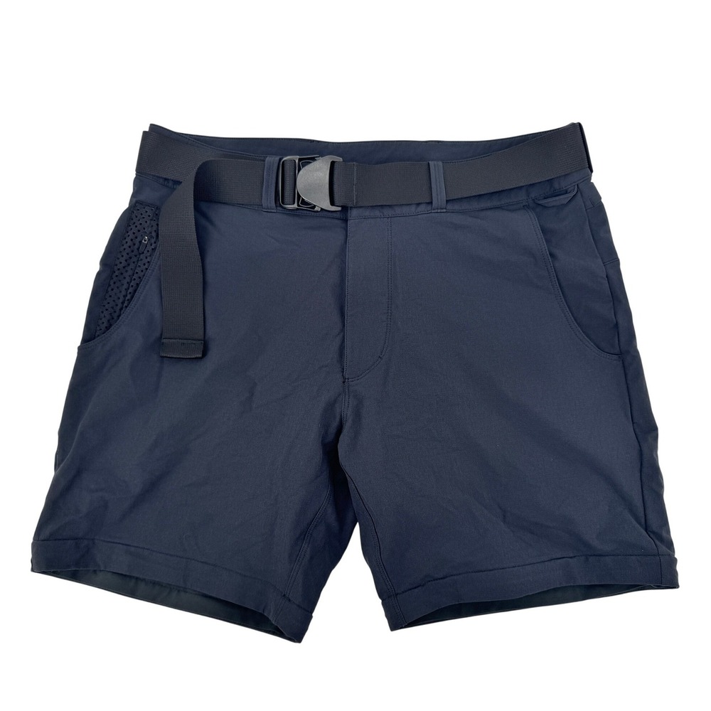 Outdoor Voices Rectrek Shorts Mens M Navy Blue Belted Hiking Trail Performance